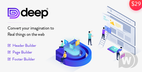 Deep Pro 完美汉化中文版|多用途可视化自定义设计WordPress企业主题模板-极客小站