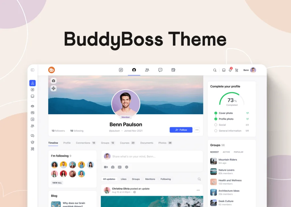 BuddyBoss +Platform Pro完美中文合集|会员资格网课售卖社交论坛WordPress主题-极客小站