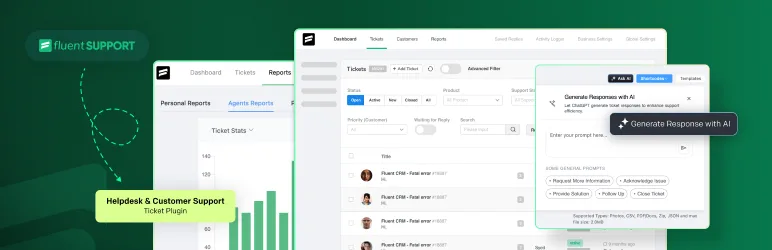 Fluent Support Pro 汉化中文版|WordPress售后帮助和客户支持单系统插件-极客小站