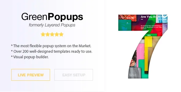 Green Popups 汉化中文版(原Layered Popup)|WordPress自定义弹窗设计插件-极客小站
