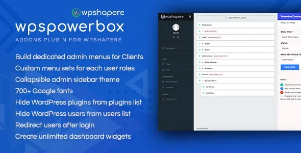 WPShapere 汉化中文版|WordPress后台管理界面自定义插件-极客小站
