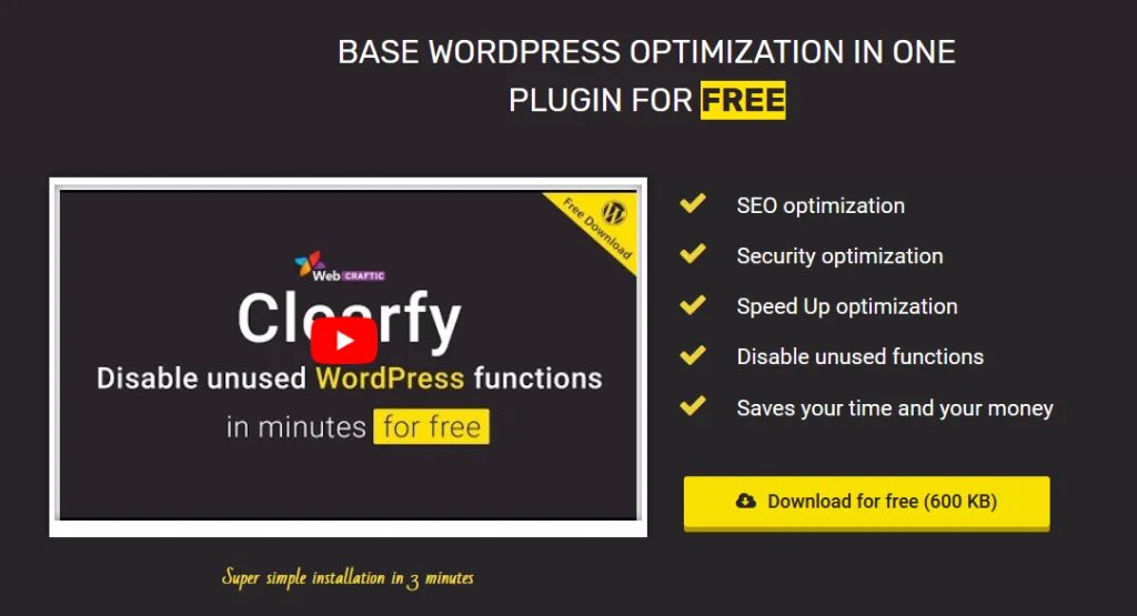 Webcraftic Clearfy Business 汉化中文版|WordPress优化加速多功能工具集合插件-极客小站