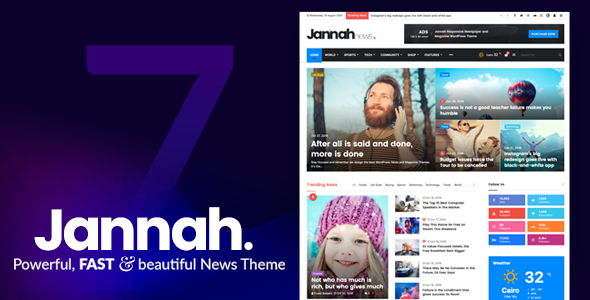 Jannah News 完美汉化中文版|新闻杂志CMS响应式WordPress主题模板-极客小站