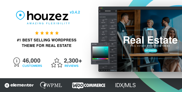 Houzez 完美汉化中文版|房地产代理销售房产租赁WordPress主题模板-极客小站
