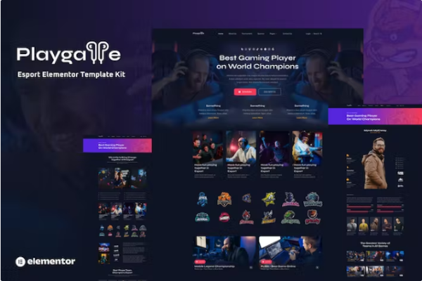 Playgame – 电子竞技 Elementor 模板工具包-极客小站