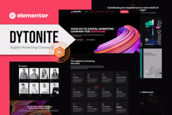 Dytonite – 数字营销公司 Elementor Pro 模板套件-极客小站