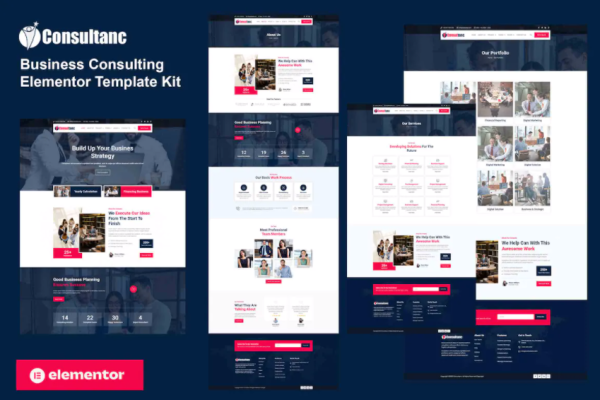 Consultanc – 业务咨询 Elementor 模板套件-极客小站