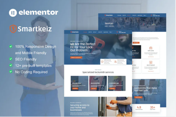 Smartkeiz – 锁匠服务元素模板套件-极客小站