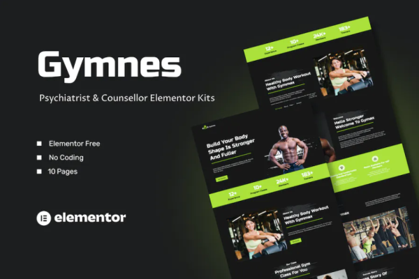 Gymnes – 健身房元素模板套件-极客小站
