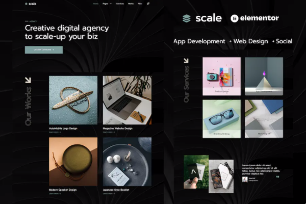 Scale – 创意机构元素模板套件-极客小站