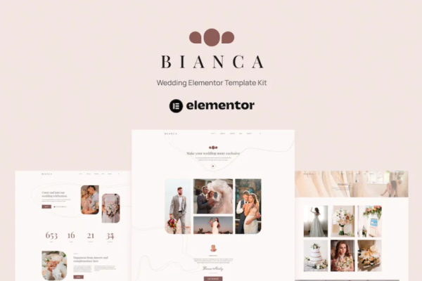 Bianca – 婚礼元素模板套件-极客小站