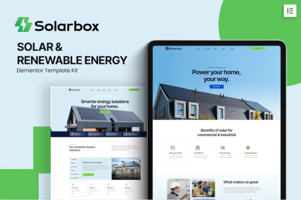 Solarbox – 太阳能和可再生能源元素模板套件-极客小站
