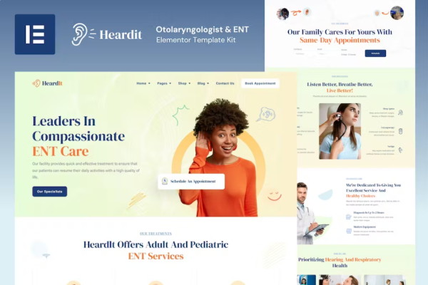 HeardIt – 耳鼻喉科医生和耳鼻喉科元素模板套件-极客小站