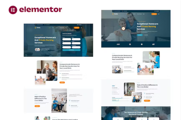 Susty – 家庭护理和私人护理服务 Elementor 模板套件-极客小站