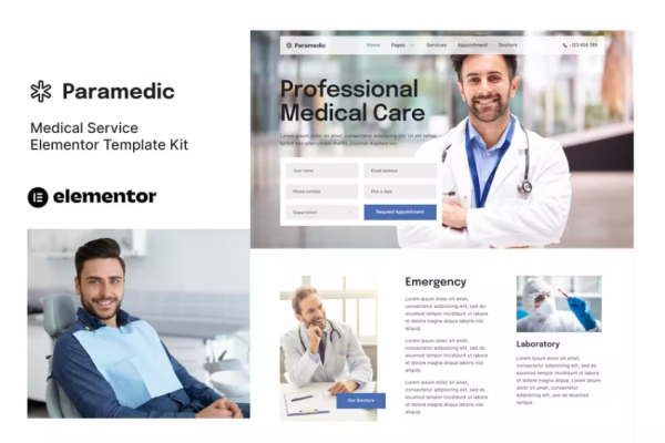 paramedic – 医疗元素模板套件-极客小站