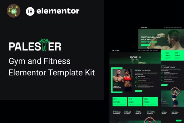 Palester – 健身房和健身 Elementor 模板套件-极客小站