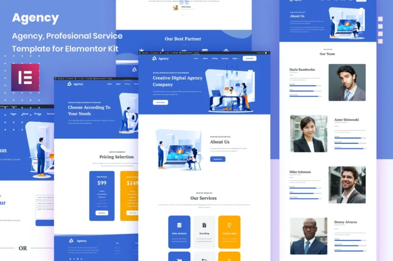 Porto Agency – 创意数字业务 Elementor Template Kit-极客小站