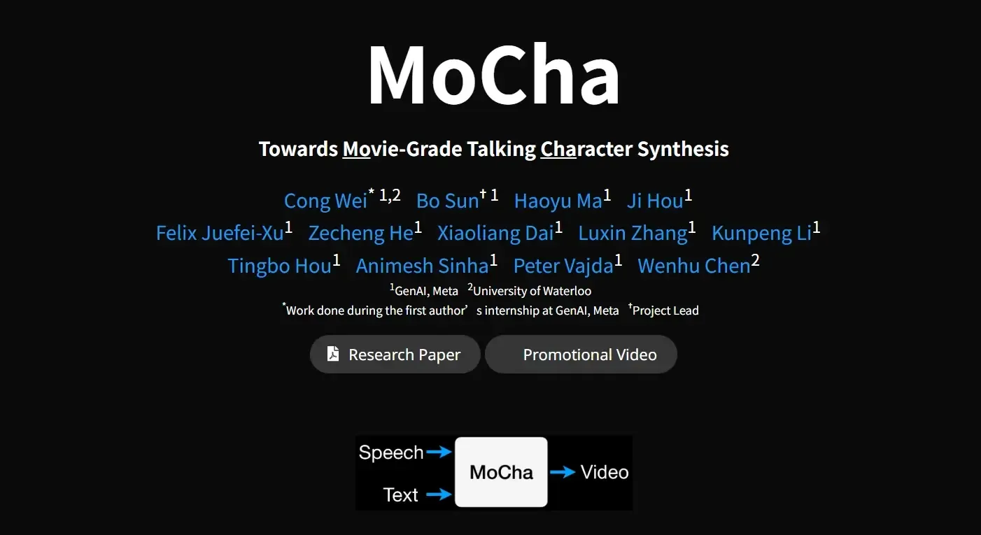 MoCha：Meta在会说话的角色合成方面的获得电影级飞跃-myforexstore