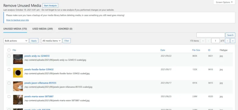 使用Remove Unused Media插件整理媒体库-极客小站