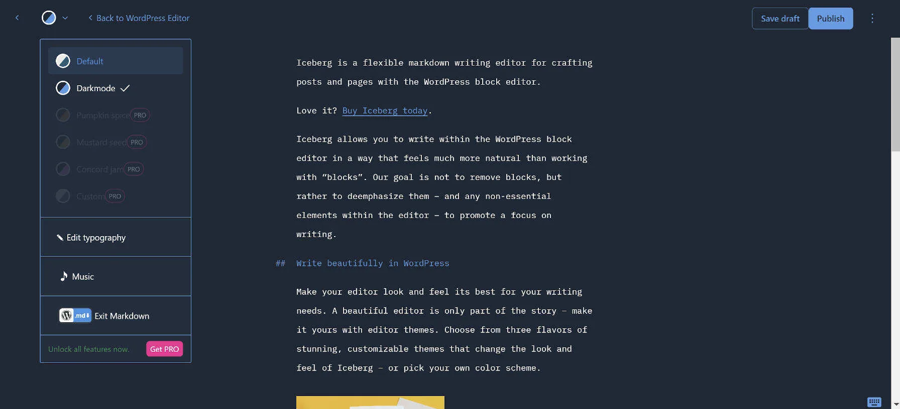 暗黑模式插件WP Dark Mode易主并重命名为WP Markdown Editor-极客小站