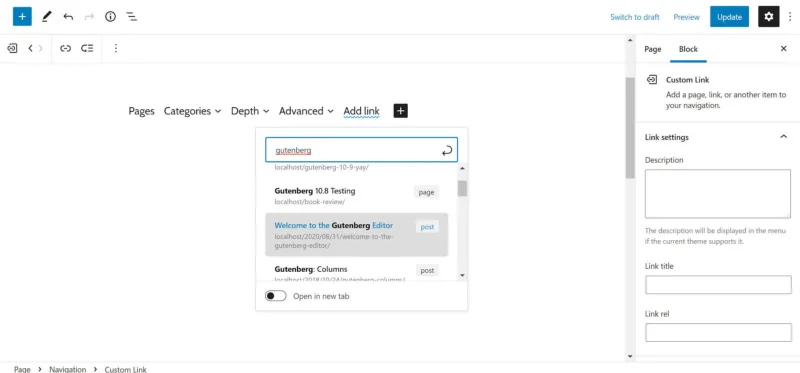 Gutenberg 11.7迭代全局样式/改进添加导航链接及添加列间距-极客小站