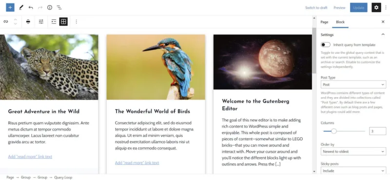 Gutenberg 10.9重命名查询区块/可折叠列表视图项/丰富URL预览-极客小站