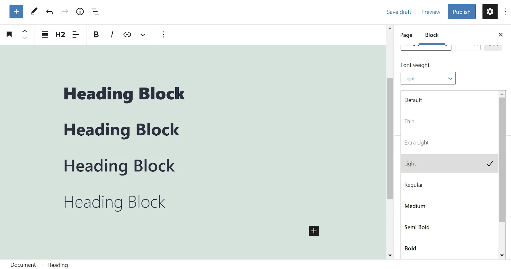 Gutenberg 10.8添加了新的排版控件和区块预览-极客小站