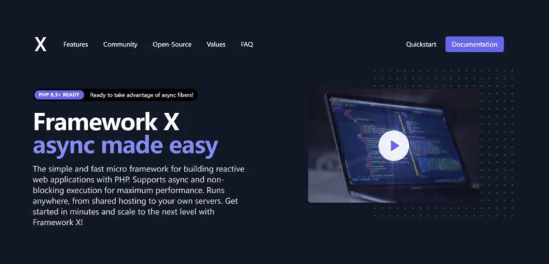轻量级微PHP框架：Framework X-极客小站