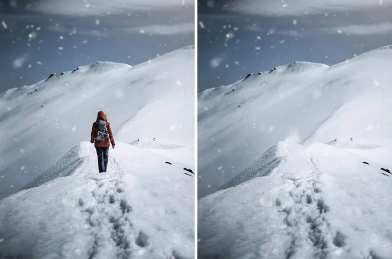 如何使用PS快速移除照片人物或其他对象-极客小站