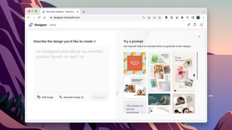 如何使用微软最新的AI工具Microsoft Designer创建设计-极客小站