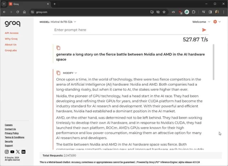 Groq：比ChatGPT和Gemini更快的人工智能加速器-极客小站