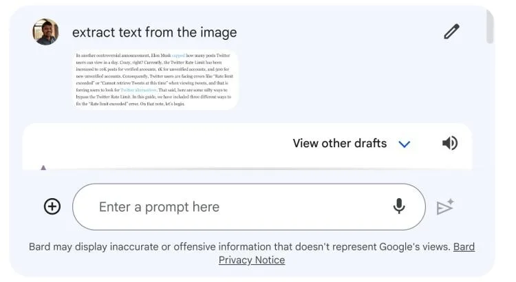 将图片上传到Google Bard进行分析解释-极客小站